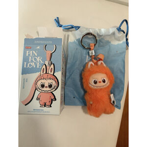 Pop mart labubu pin for love letter "z" orange brand new never used Resealed